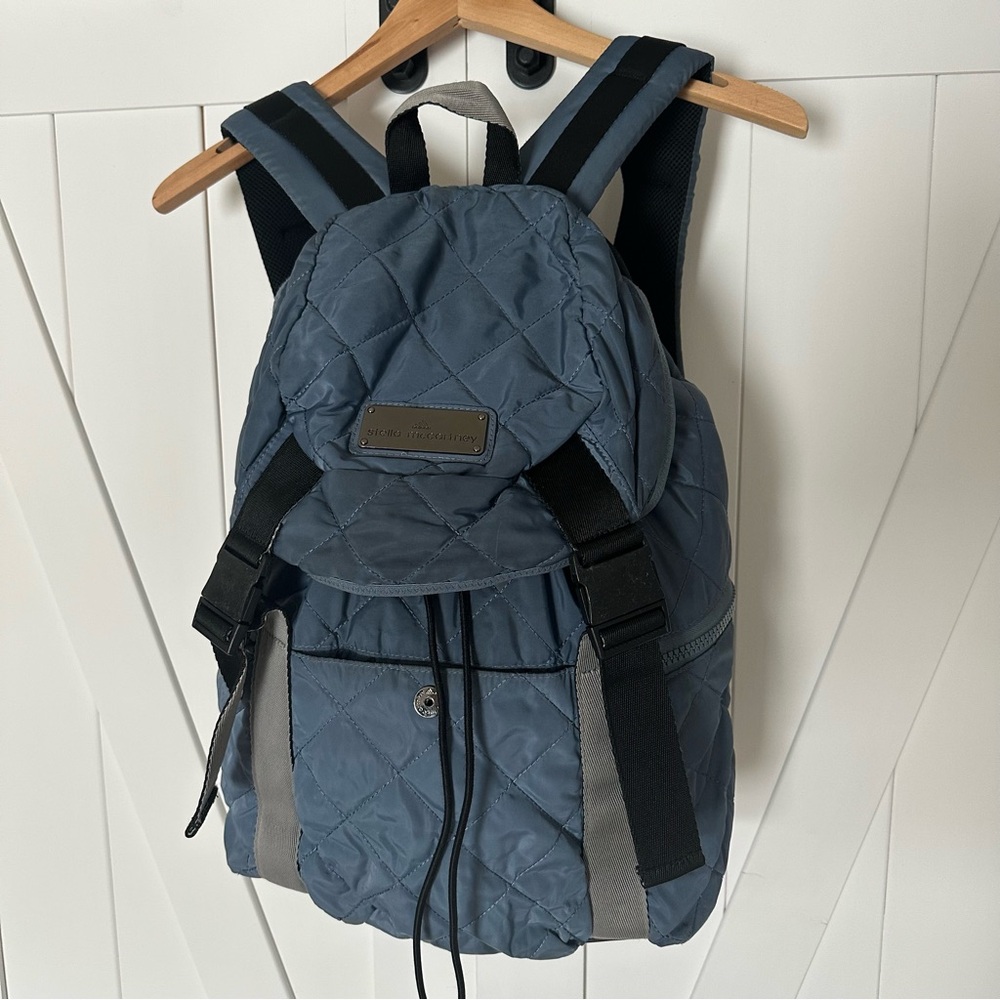 Stella McCartney Quilted Blue/ Gray Backpack